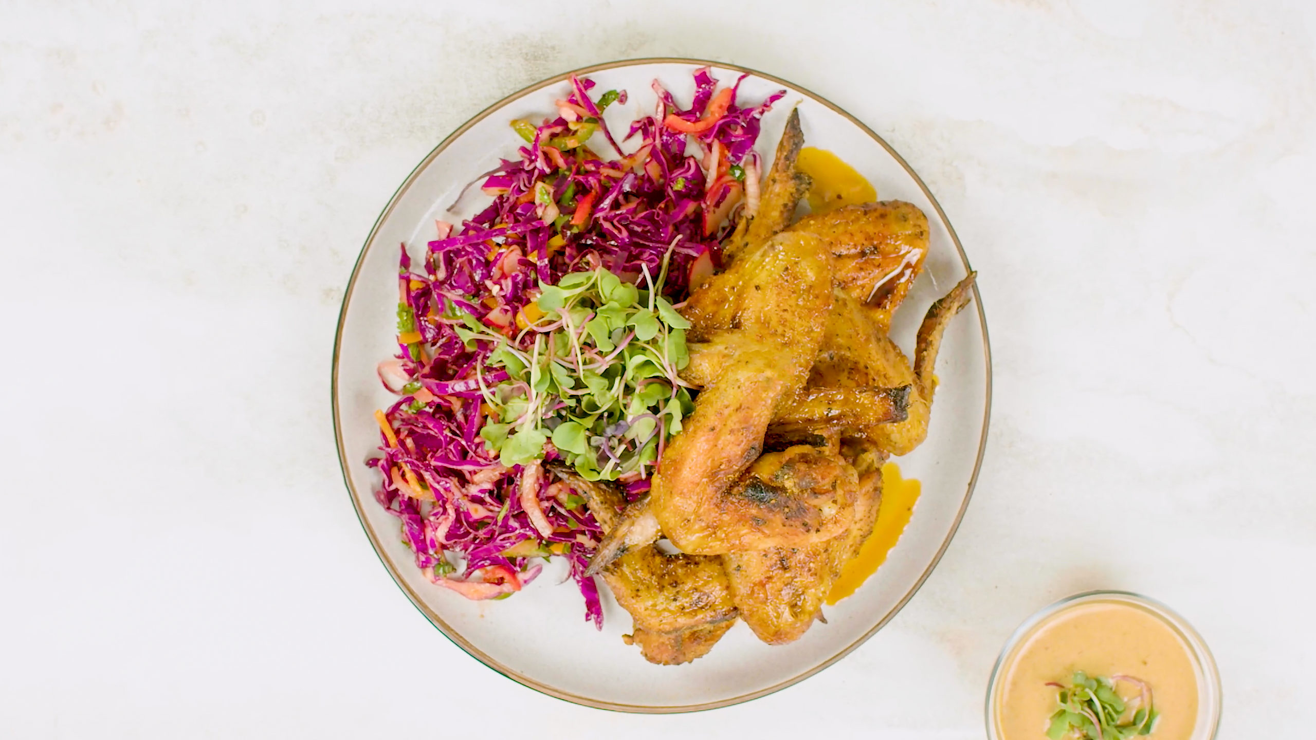 chicken wings with slaw recipe