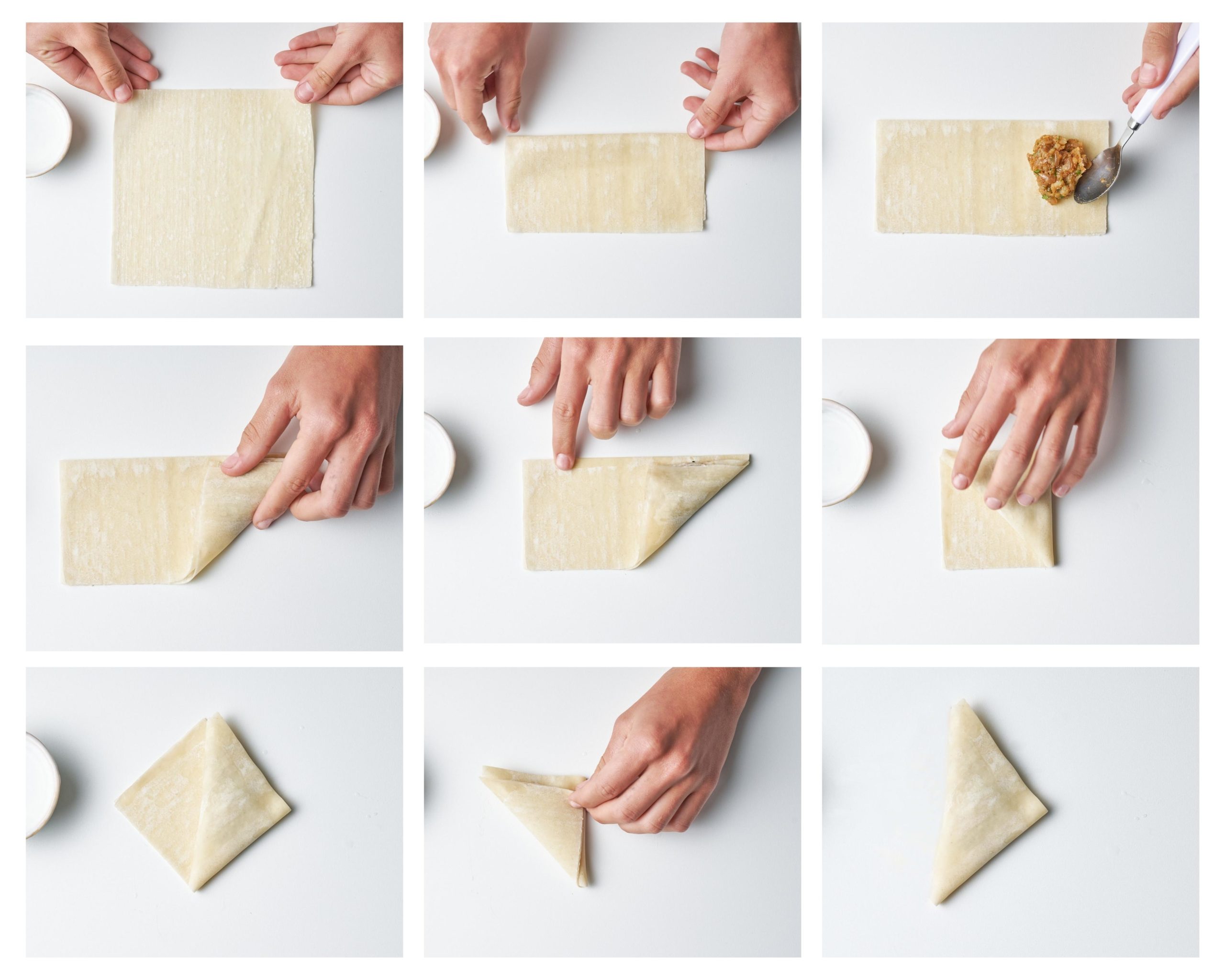 how to fold samosas