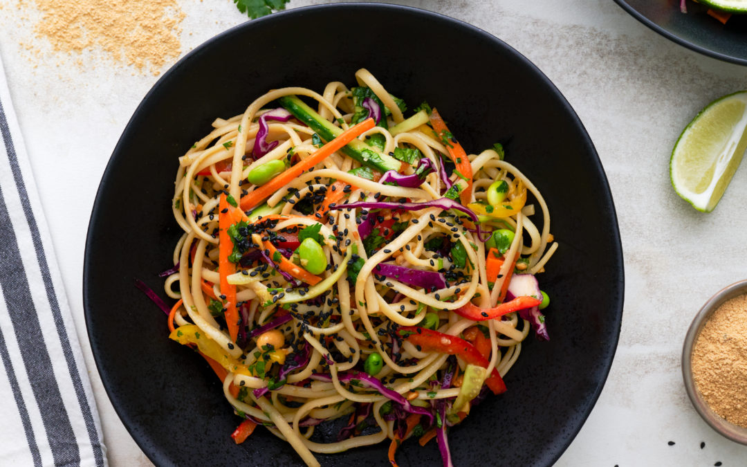 Asian Noodle Salad with PSC Sweet Soy Ginger Seasoning