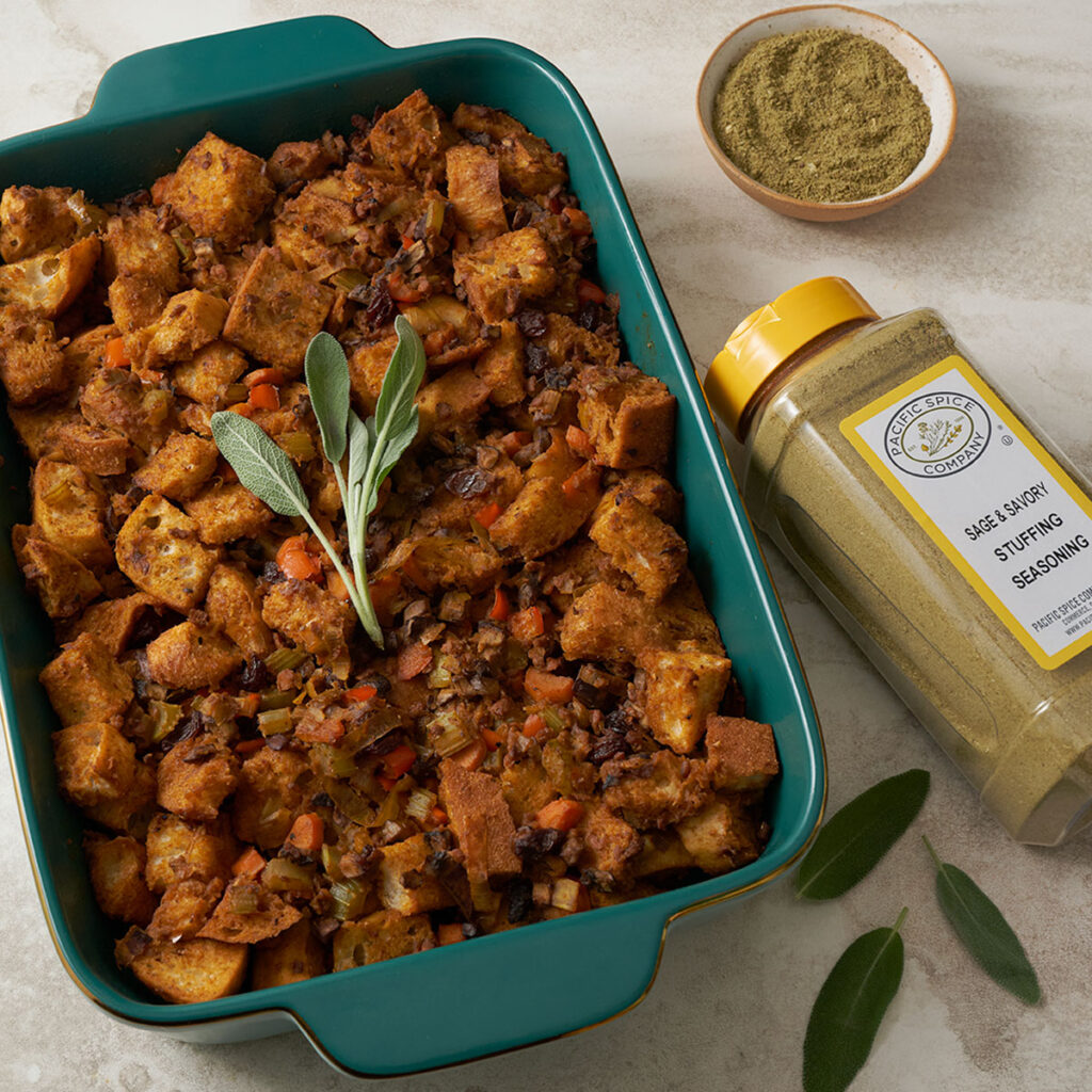 recipe for vegetarian stuffing with Pacific Spice Company