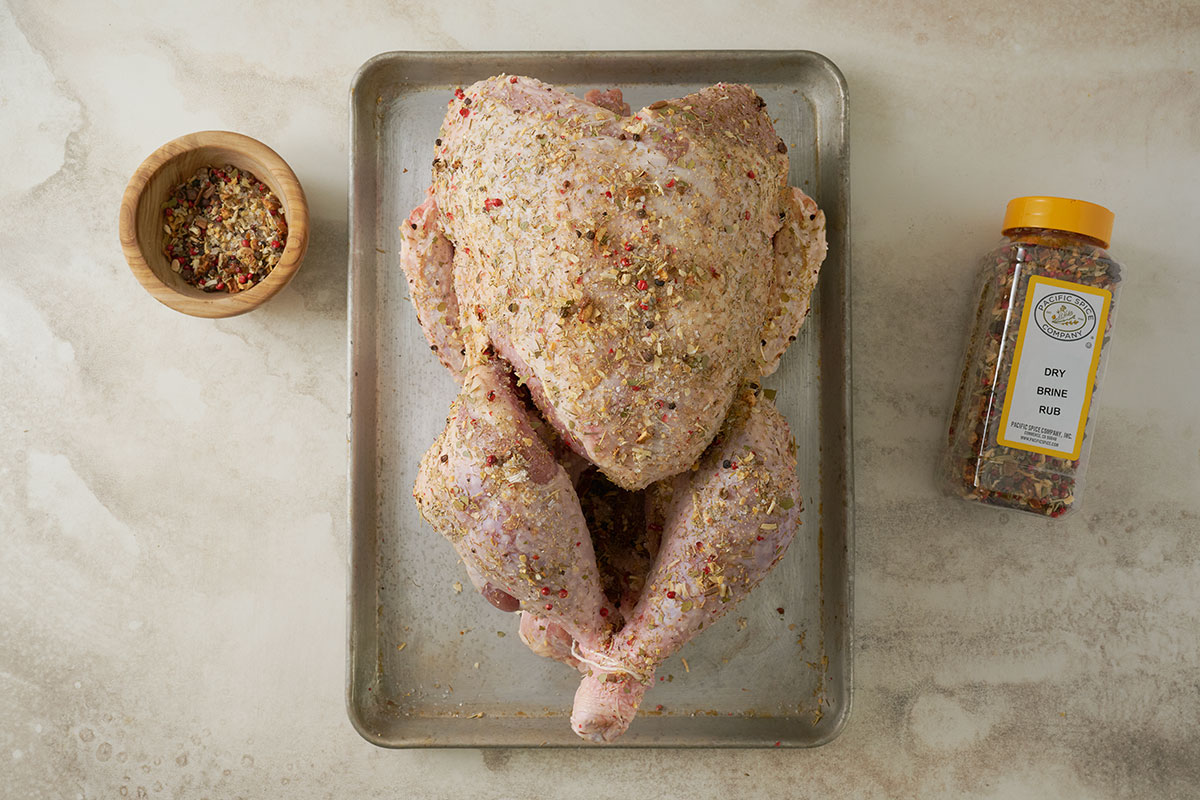 dry brine the turkey before roasting